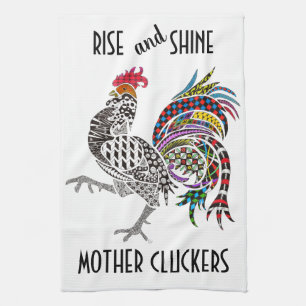 Leuke en kleurrijke Haan Keuken Handdoek