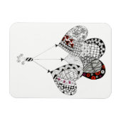 Leuke en kleurrijke hart ballon magneet 3 "x4" (Horizontaal)