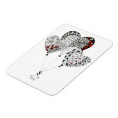 Leuke en kleurrijke hart ballon magneet 3 "x4" (Linkerzijde)