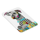 Leuke en kleurrijke hondenmagneet 3 "x4" magneet (Rechterzijde)