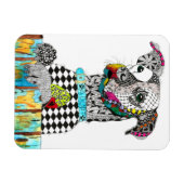 Leuke en kleurrijke hondenmagneet 3 "x4" magneet (Horizontaal)