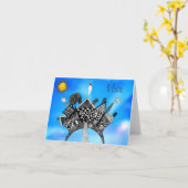 Leuke en Kleurrijke Huizen en een Wenskaart van de Kaart (Gele Bloem)