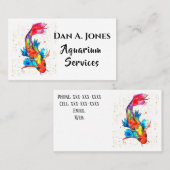 Leuke en kleurrijke Koi Fish Aquarium Visitekaartj Visitekaartje (Voorkant / Achterkant)