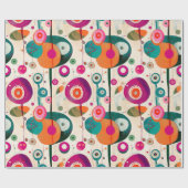 Leuke en kleurrijke kringen cadeaupapier (Vlak)