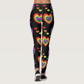 Leuke en kleurrijke Rainbow Hearts Leggings (Achterkant)