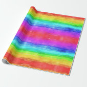 Leuke en kleurrijke regenboog Waterverf Cadeaupapier (Uitgerold)