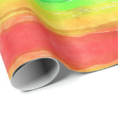 Leuke en kleurrijke regenboog Waterverf Cadeaupapier (Rol Hoek)