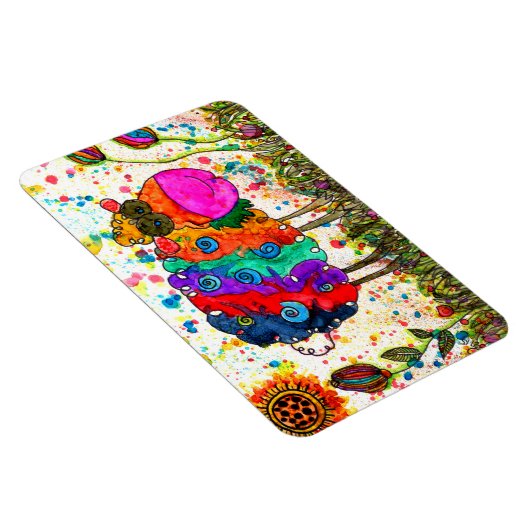 Leuke en kleurrijke schapenmagneet 3 "x4" magneet (Rechterzijde)