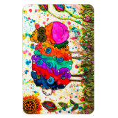 Leuke en kleurrijke schapenmagneet 3 "x4" magneet (Verticaal)