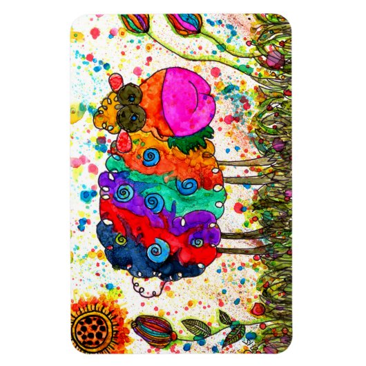 Leuke en kleurrijke schapenmagneet 3 "x4" magneet (Verticaal)