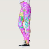Leuke en kleurrijke Spring Pink Swirled Leggings (Links)