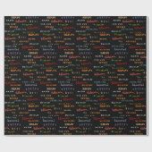 Leuke en kleurrijke typografie Halloween Holiday S Cadeaupapier (Vlak)