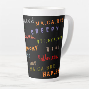 Leuke en kleurrijke typografie Spirit Halloween Latte Mok