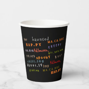Leuke en kleurrijke typografie Spirit Halloween Papieren Bekers