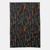 Leuke en kleurrijke typografie Spirit Halloween Theedoek (Verticaal)