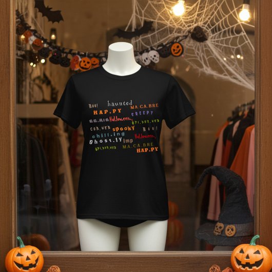 Leuke en kleurrijke typografie van de Halloween Sp T-shirt
