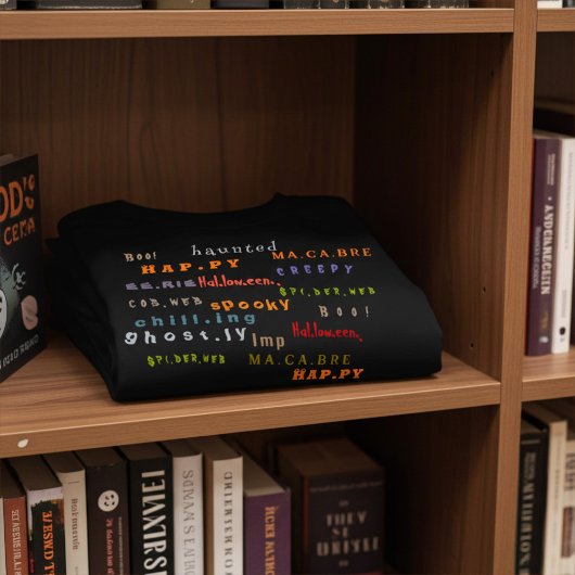 Leuke en kleurrijke typografie van de Halloween Sp T-shirt