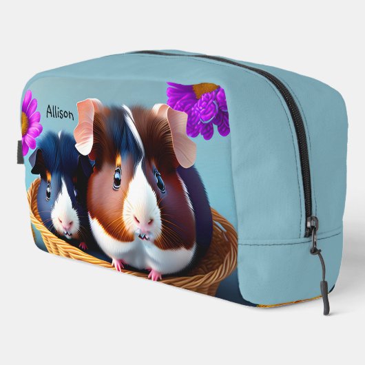 Leuke en leuke cavia's, gepersonaliseerde kinderen toilettasje (Rechterhoek)