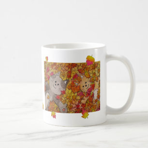 Leuke en Leuke Kat Mok voor Herfst "Spring in Herf