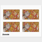 Leuke en leuke kat Stickers "Spring in Herfst" (Vel)