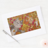 Leuke en leuke kat Stickers "Spring in Herfst" (Envelop)
