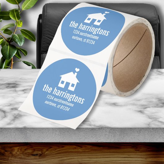 Leuke en moderne adresstickers ronde sticker