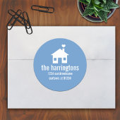 Leuke en moderne adresstickers ronde sticker