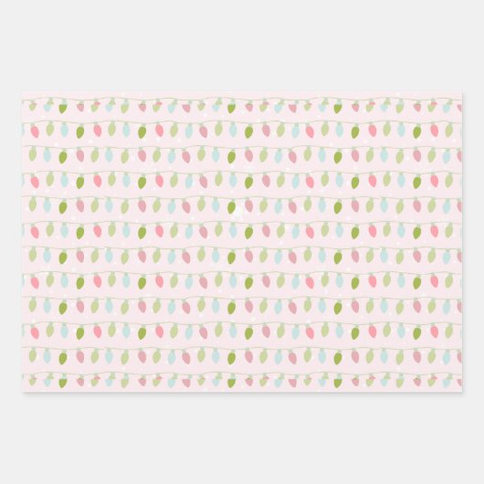 Leuke en moderne kerstverlichting Kerst Inpakpapier Vel (Voorkant)