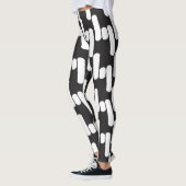 Leuke en moderne zwart-witte leggins leggings (Links)