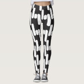 Leuke en moderne zwart-witte leggins leggings (Voorkant)