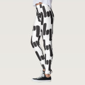Leuke en moderne zwart-witte leggins leggings (Links)