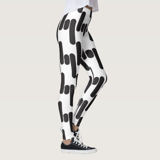 Leuke en moderne zwart-witte leggins leggings (Rechts)