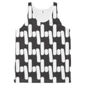 Leuke en moderne zwart-witte Tanktop All-Over-Print Tank Top (Voorkant)