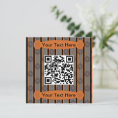 Leuke en mooie Halloween-spinnenweb QR-code Kaart (Staand voorkant)