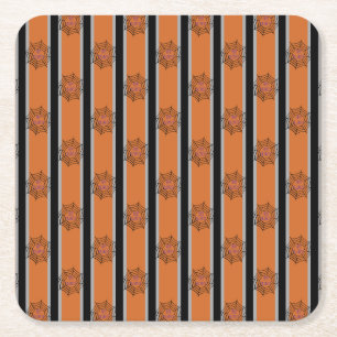 Leuke en mooie Halloween-spinnenwebben Kartonnen Onderzetters