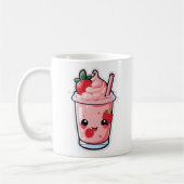 Leuke en mooie kawaii aardbeienmelk koffiemok (Links)