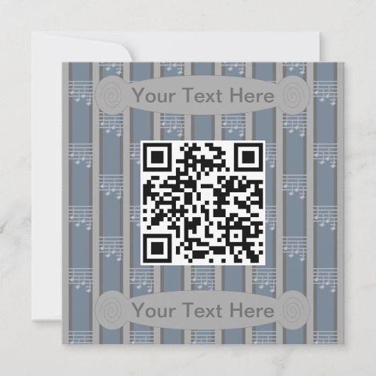 Leuke en mooie muzieknoten QR-code Kaart (Voorkant)