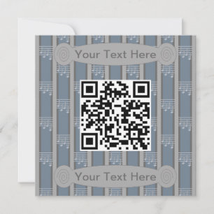 Leuke en mooie muzieknoten QR-code Kaart