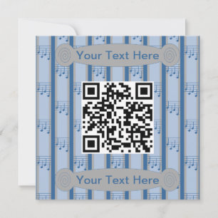 Leuke en mooie muzieknoten QR-code Kaart