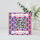 Leuke en mooie pepermunt QR-code Kaart (Staand voorkant)