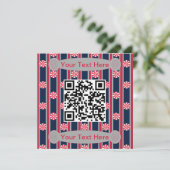 Leuke en mooie pepermunt QR-code Kaart (Staand voorkant)