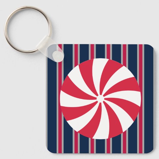 Leuke en mooie pepermuntkandij sleutelhanger (Voorkant)