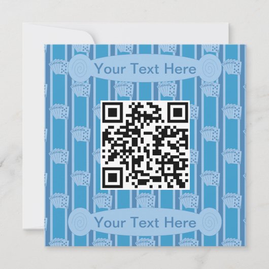 Leuke en mooie Royal Flush QR-code Kaart (Voorkant)
