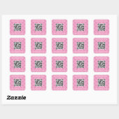 Leuke en mooie vlinder QR-code Vierkante Sticker (Vel)