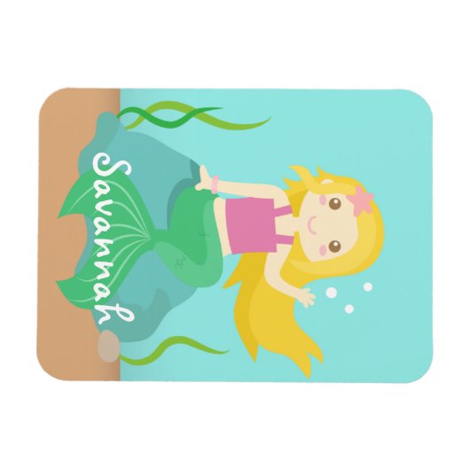 Leuke en mooie zeemeermin voor onder het Zee Magneet (Horizontaal)