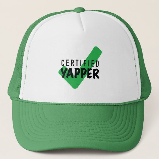 Leuke en pakkende "Certified Yapper" Trucker Hat Trucker Pet (Voorkant)
