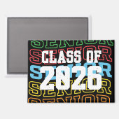 Leuke en pakkende "Senior Class Of 2026" magneet (Voorkant / Achterkant)