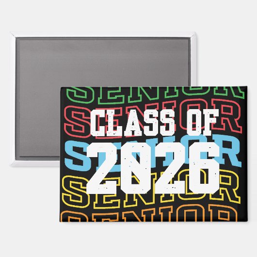 Leuke en pakkende "Senior Class Of 2026" magneet (Voorkant / Achterkant)