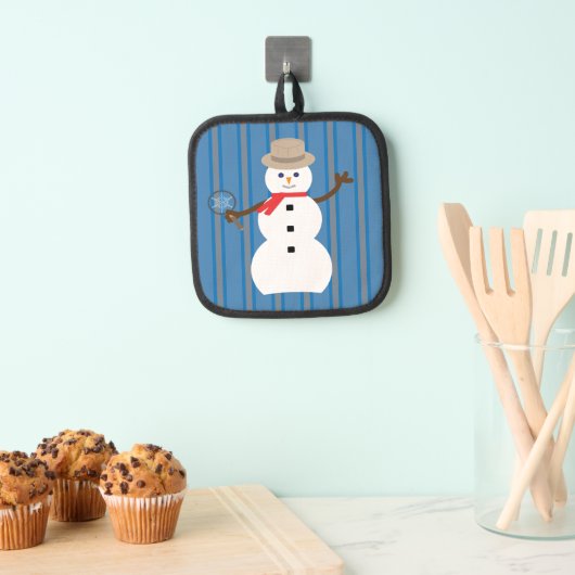 Leuke en Prachtige Sneeuwman Detective Pannenlap (Insitu(Ophanging))