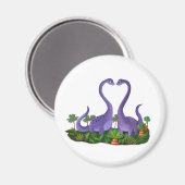 Leuke en romantische dinosaurussen magneet (Voorkant / Achterkant)